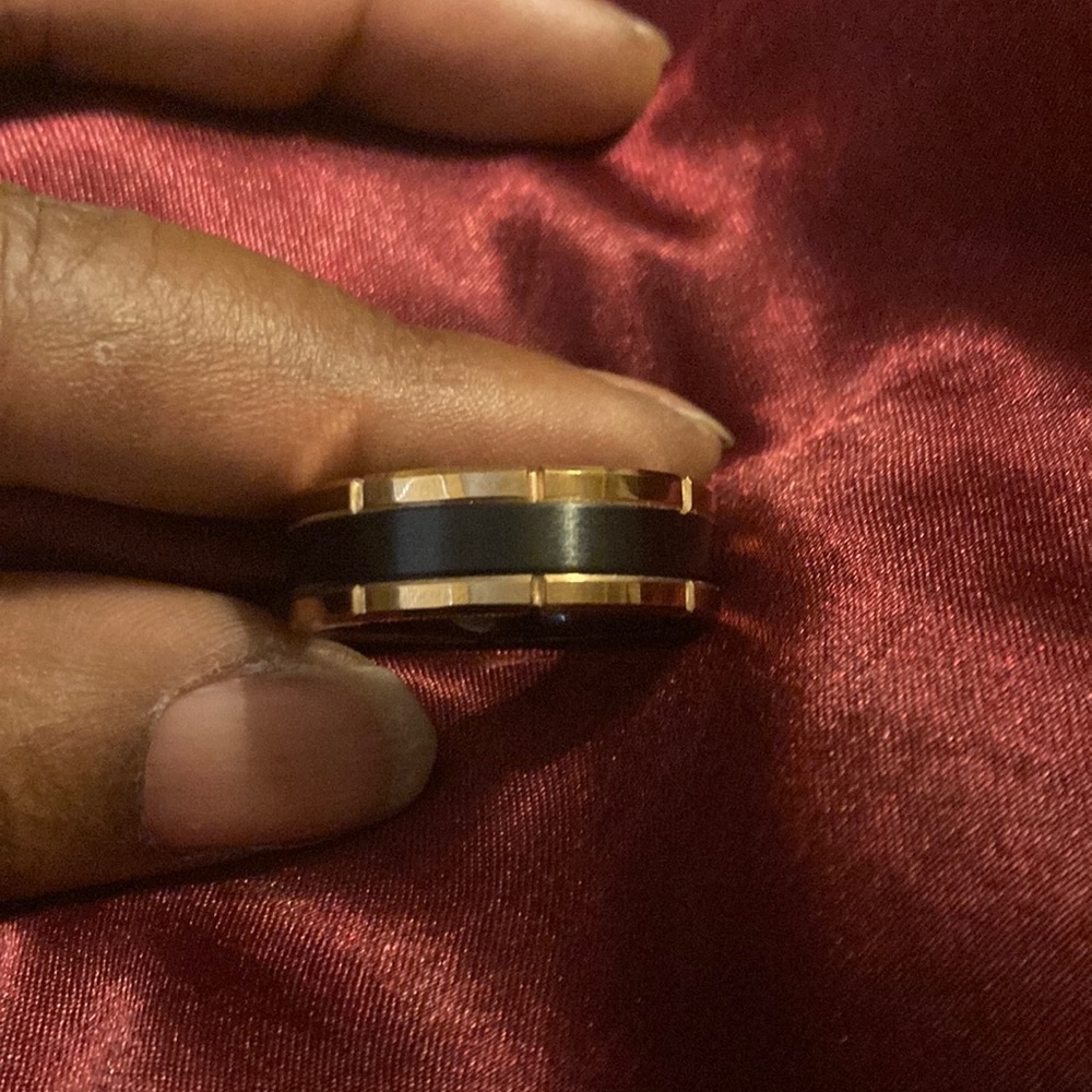 Rose Gold and Black Men's Ring Size 12